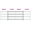vidaXL Ablakok biztonsági rács 4 keresztlécsel 3 pcs 930-1740 mm