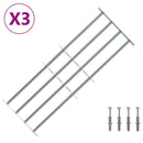 vidaXL Ablakok biztonsági rács 4 keresztlécsel 3 pcs 930-1740 mm