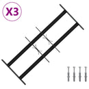 vidaXL Ablakokhoz való biztonsági rács 2 keresztgerendával 3 pcs