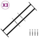 vidaXL Ablakokhoz való biztonsági rács 2 keresztgerendával 3 pcs