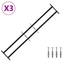 vidaXL Ablakokhoz való biztonsági rács 2 keresztgerendával 3 pcs