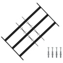 vidaXL Ablakokhoz készült biztonsági rács, 3 keresztléccel 3 pcs