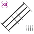 vidaXL Ablakokhoz készült biztonsági rács, 3 keresztléccel 3 pcs