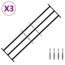 vidaXL Ablakokhoz készült biztonsági rács, 3 keresztléccel 3 pcs