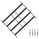 vidaXL Ablakok biztonsági rács 4 keresztlécsel 3 pcs 43-74 cm