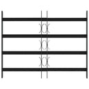 vidaXL Ablakok biztonsági rács 4 keresztlécsel 3 pcs 43-74 cm