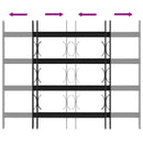 vidaXL Ablakok biztonsági rács 4 keresztlécsel 3 pcs 43-74 cm