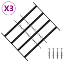 vidaXL Ablakok biztonsági rács 4 keresztlécsel 3 pcs 43-74 cm