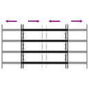 vidaXL Ablakok biztonsági rács 4 keresztlécsel 3 pcs 63-114 cm