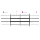vidaXL Ablakok biztonsági rács 4 keresztlécsel 3 pcs 93-174 cm