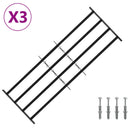 vidaXL Ablakok biztonsági rács 4 keresztlécsel 3 pcs 93-174 cm