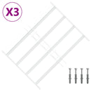 vidaXL Ablakok biztonsági rács 4 keresztlécsel 3 pcs 43-74 cm