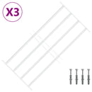vidaXL Ablakok biztonsági rács 4 keresztlécsel 3 pcs 63-114 cm