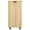 vidaXL Görgős szekrény kerékkel Barna 34 x 39 x 65,5 cm Tömör fenyőfa
