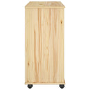 vidaXL Görgős szekrény kerékkel Barna 63,5 x 39 x 79 cm Tömör fenyőfa