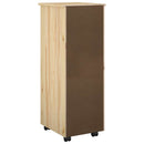 vidaXL Görgős szekrény kerékkel Barna 34 x 39 x 93,5 cm Tömör fenyőfa