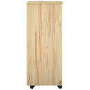 vidaXL Görgős szekrény kerékkel Barna 34 x 39 x 93,5 cm Tömör fenyőfa