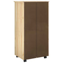 vidaXL Görgős szekrény kerékkel Barna 53 x 39 x 103 cm Tömör fenyőfa
