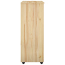 vidaXL Görgős szekrény kerékkel Barna 53 x 39 x 103 cm Tömör fenyőfa