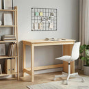 vidaXL Asztal Barna 112 x 50 x 75 cm Tömör fenyőfa