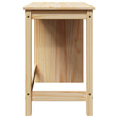 vidaXL Asztal Barna 112 x 50 x 75 cm Tömör fenyőfa