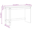 vidaXL Asztal Barna 112 x 50 x 75 cm Tömör fenyőfa