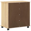 vidaXL Görgős szekrény Barna 63,5 x 39 x 65,5 cm Tömör fenyőfa