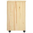 vidaXL Görgős szekrény Barna 63,5 x 39 x 65,5 cm Tömör fenyőfa