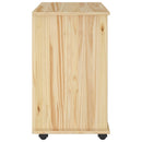vidaXL Görgős szekrény Barna 63,5 x 39 x 65,5 cm Tömör fenyőfa