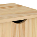 vidaXL Görgős szekrény kerékkel Barna 100 x 39 x 65,5 cm Tömör fenyőfa