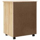 vidaXL Görgős szekrény fiókokkal MOSS Tiszta lakk 53 x 39 x 65,5 cm