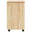 vidaXL Görgős szekrény fiókokkal MOSS Tiszta lakk 53 x 39 x 65,5 cm