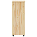vidaXL Görgős szekrény fiókokkal MOSS Tiszta lakk 34 x 39 x 103 cm