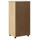 vidaXL Görgős szekrény fiókokkal MOSS Tiszta lakk 53 x 39 x 103 cm