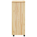 vidaXL Görgős szekrény fiókokkal MOSS Tiszta lakk 53 x 39 x 103 cm
