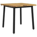 vidaXL 70 x 70 x 75 cm Tömör Akácfa Fehér és Fekete Négyzet