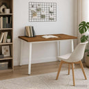 vidaXL 120 x 80 x 75 cm Tömör Akácfa Természetes és Fehér