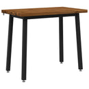 vidaXL 90 x 55 x 75 cm Tömör Akácfa Természetes és Fekete