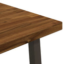 vidaXL 110 x 55 x 75 cm Tömör Akácfa Természetes és Kávé Négyszögletes