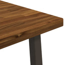 vidaXL 80 x 80 x 75 cm Tömör Akácfa Természetes és Kávé Négyzet