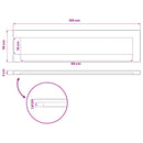 vidaXL Téglalap Asztallap 90 x 50 x 3,5 cm Négyszögletes Tömör Akácfa
