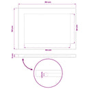 vidaXL Téglalap Asztallap 90 x 50 x 3,5 cm Négyszögletes Tömör Akácfa
