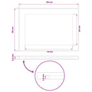 vidaXL Téglalap Asztallap 90 x 50 x 3,2 cm Négyszögletes Tömör Akácfa