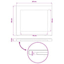 vidaXL Téglalap Asztallap 90 x 50 x 3,5 cm Négyzet Tömör Akácfa
