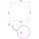 vidaXL Téglalap Asztallap 90 x 50 x 3,5 cm Négyszögletes Tömör Akácfa