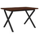 vidaXL Élő élű étkezőasztal 120 x 80 x 75 cm Tömör Akácfa