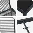 vidaXL Kert szett 5 db Fekete Fém és Rattan
