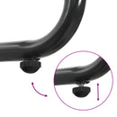 vidaXL Kert szett 5 db Fekete Fém és Rattan
