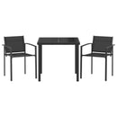 vidaXL Kültéri Bútor Szett 3 pcs Fekete és Antracit 80 x 80 x 73 cm