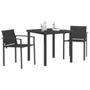 vidaXL Kültéri Bútor Szett 3 pcs Fekete és Antracit 80 x 80 x 73 cm